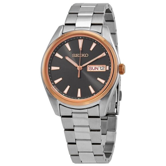 NWT Seiko Fashion Men's Quartz Steel Authentic Watch - Picture 1 of 3